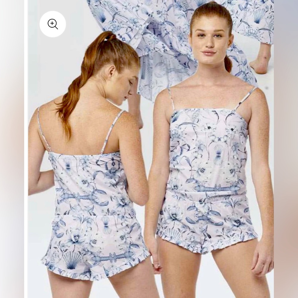 NWT Lazy Poet Gia romper Seahorses and Friends, Lilac. S